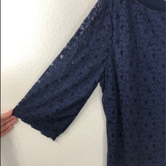 PLUS NWT Charter Club Blue Lace Papillon Top - Picture 4 of 5